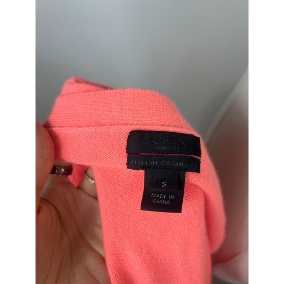 J. Crew Collection Italian Cashmere Cardigan Orange Sz Small Business Casual - Picture 5 of 7
